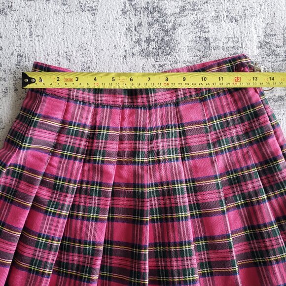 Cute Pink Tartan Punk Kilt w/ wallet chain DIY custom + ooak - Picture 10 of 14